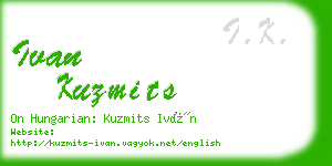 ivan kuzmits business card
